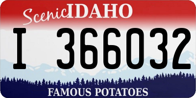 ID license plate I366032