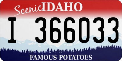 ID license plate I366033