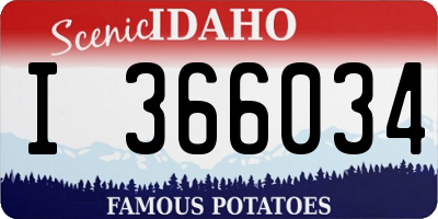ID license plate I366034