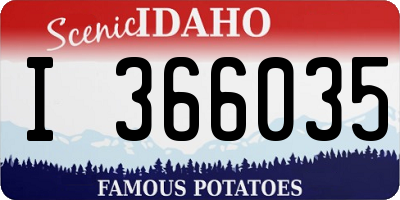 ID license plate I366035