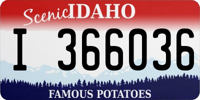 ID license plate I366036