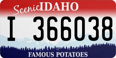 ID license plate I366038