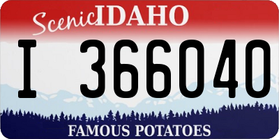 ID license plate I366040