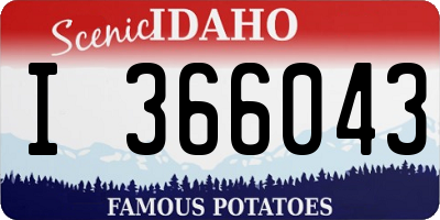ID license plate I366043