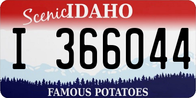ID license plate I366044
