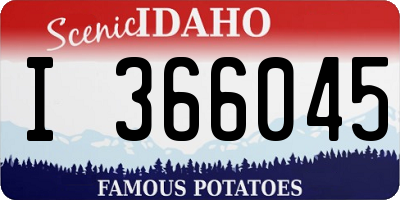 ID license plate I366045