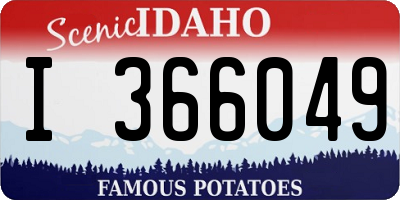 ID license plate I366049