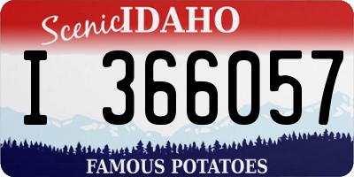ID license plate I366057