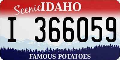 ID license plate I366059