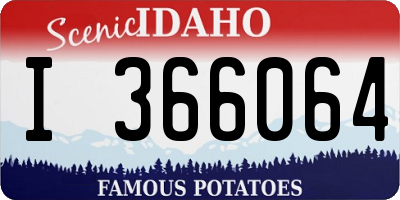ID license plate I366064