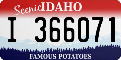 ID license plate I366071