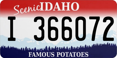 ID license plate I366072