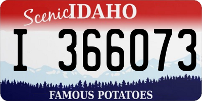 ID license plate I366073