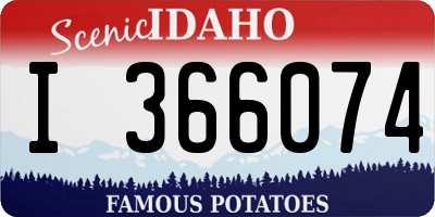 ID license plate I366074