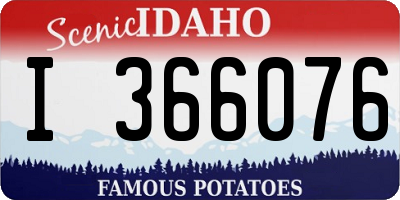 ID license plate I366076
