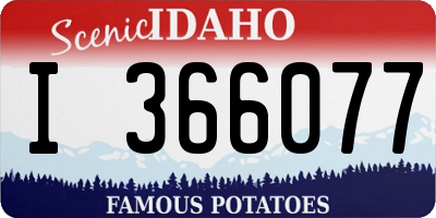ID license plate I366077