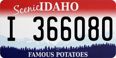 ID license plate I366080