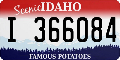 ID license plate I366084