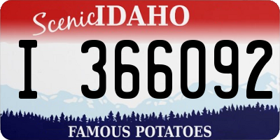 ID license plate I366092