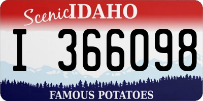 ID license plate I366098