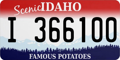 ID license plate I366100