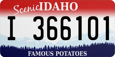ID license plate I366101