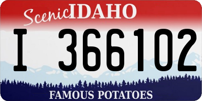 ID license plate I366102