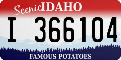 ID license plate I366104