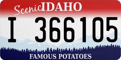 ID license plate I366105