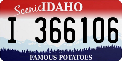 ID license plate I366106