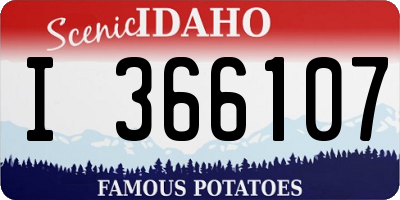 ID license plate I366107