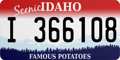 ID license plate I366108