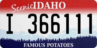 ID license plate I366111