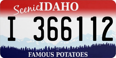 ID license plate I366112