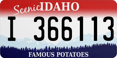 ID license plate I366113