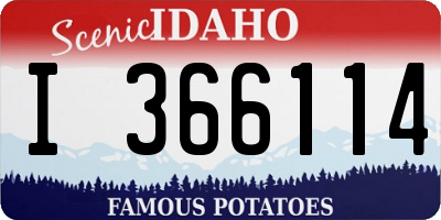 ID license plate I366114