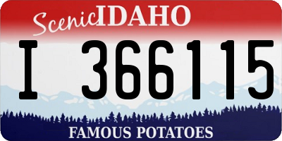 ID license plate I366115