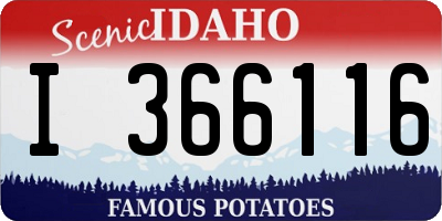 ID license plate I366116