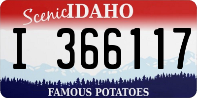 ID license plate I366117