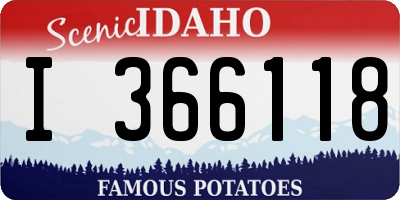 ID license plate I366118