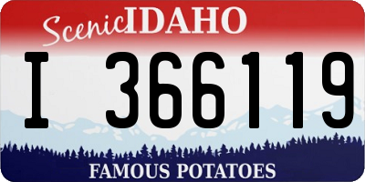ID license plate I366119