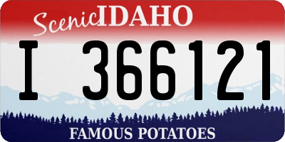ID license plate I366121