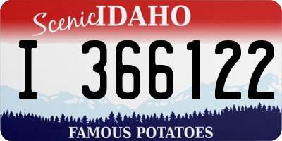 ID license plate I366122