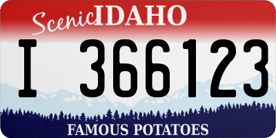 ID license plate I366123