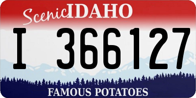 ID license plate I366127