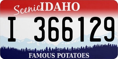 ID license plate I366129