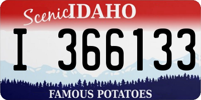 ID license plate I366133