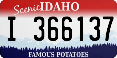 ID license plate I366137