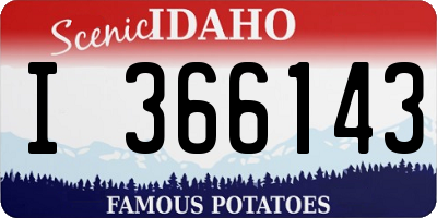 ID license plate I366143