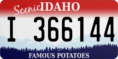 ID license plate I366144